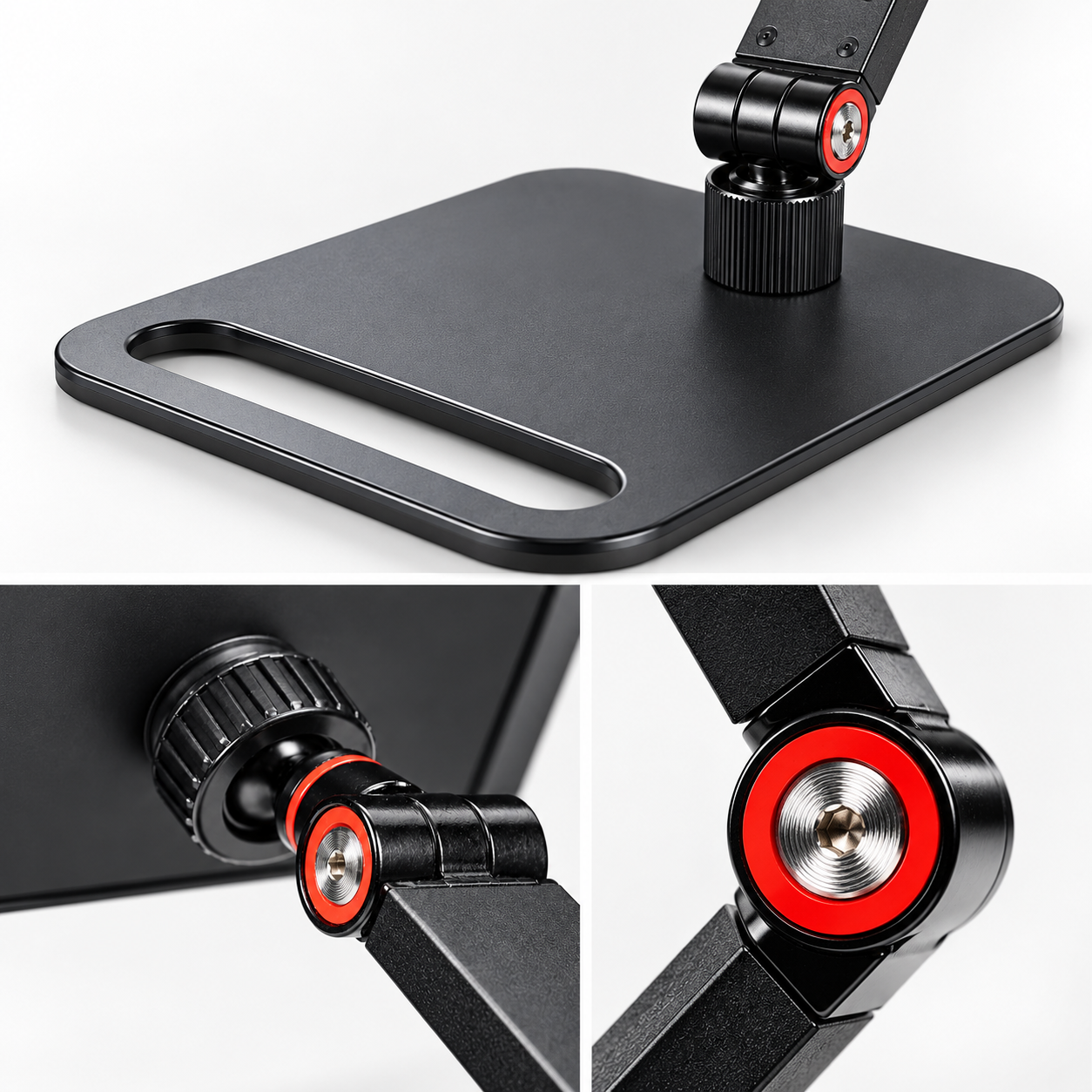 WAWO FlexDesk 360 - Base ampla e articulações ajustáveis garantem estabilidade no uso diário.